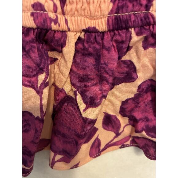 Jen's Pirate Booty Top M Boho Smocked Cami Peplum Floral Gypsy Festival Designer - Picture 13 of 14